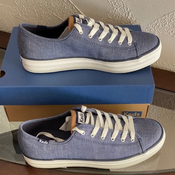 Kate Spade-Keds Triple Kick Trambray Sneaker In Navy NWT - Picture 8 of 9